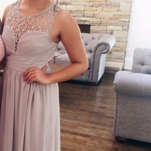 Gray bridesmaid dress